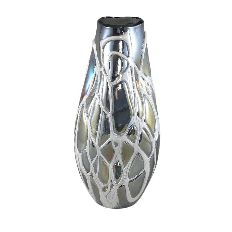 PTMD Vaas Conck - 19x19x45 cm - Glas - Grijs