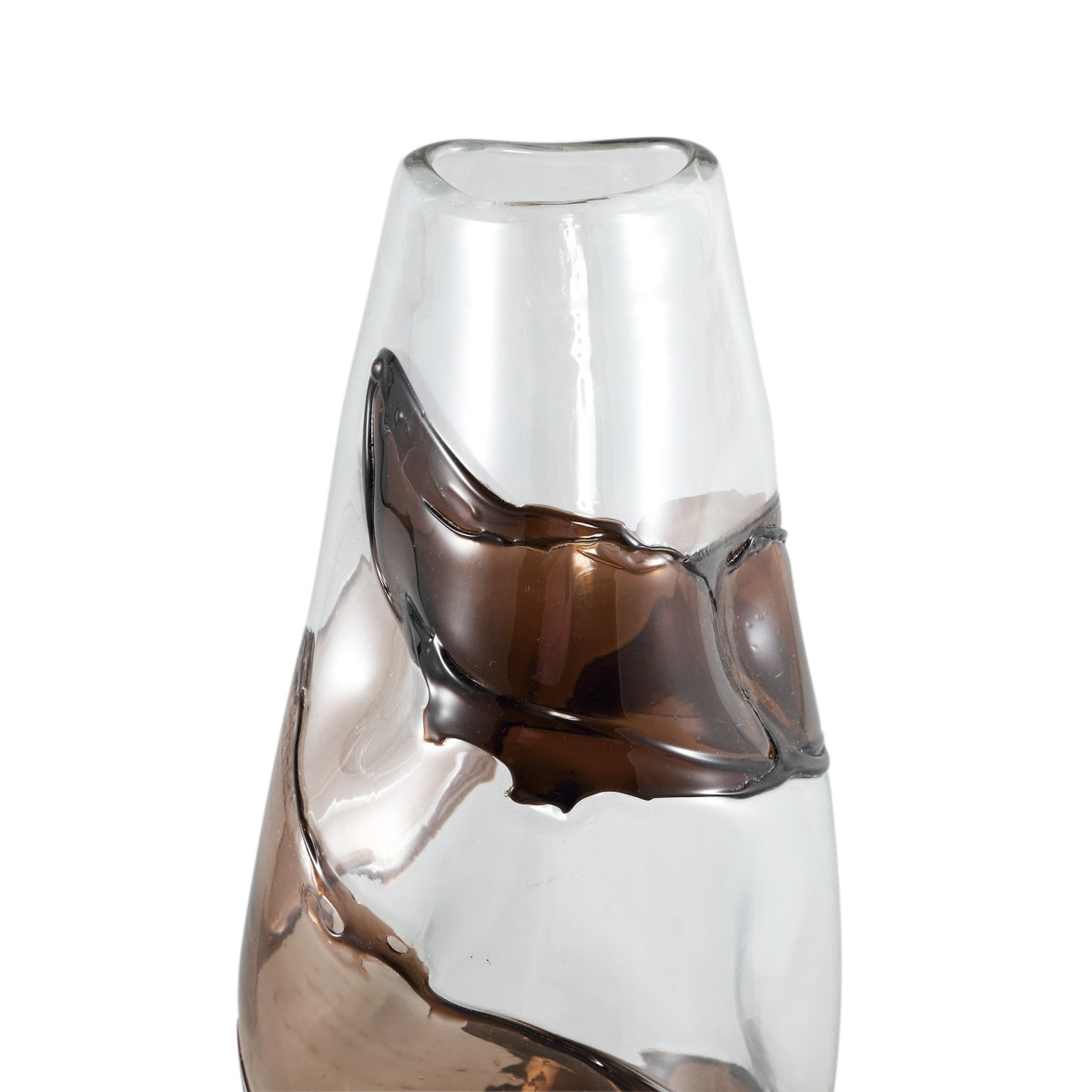 PTMD Vaas Lisee - 29x29x44 cm - Glas - Bruin