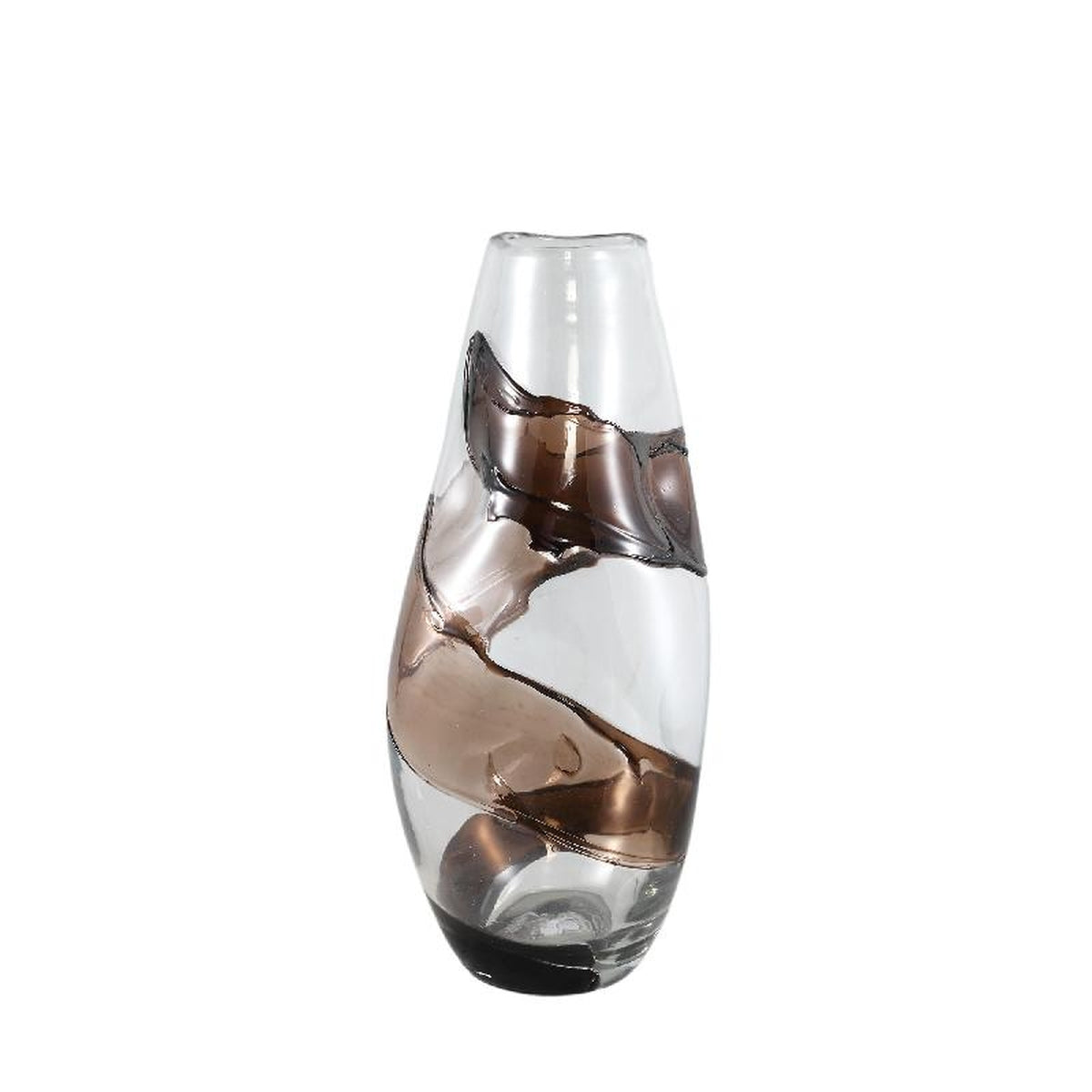 PTMD Vaas Lisee - 29x29x44 cm - Glas - Bruin