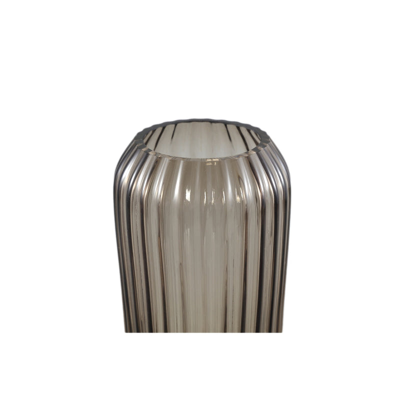 PTMD Vaas Joyca - 9x9x23 cm - Glas - Bruin