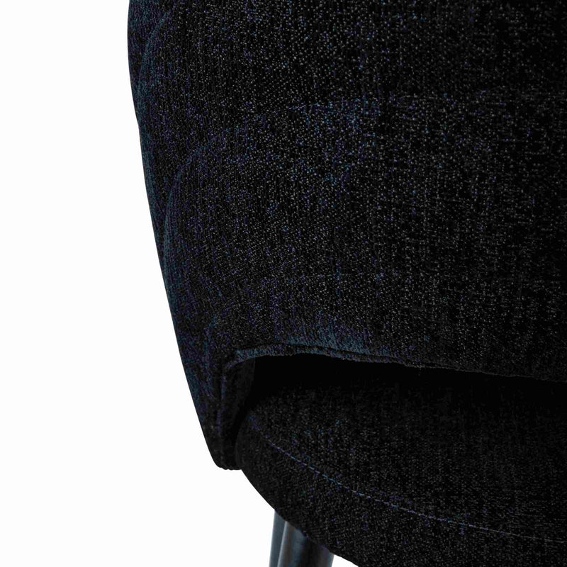 PTMD Eetkamerstoel Abierto - 55x61x80 cm - Textiel - Zwart