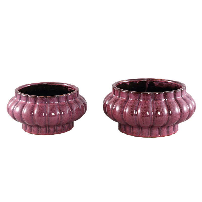 PTMD Bloempot Sannee - 27x27x14 cm - Keramiek - Rood