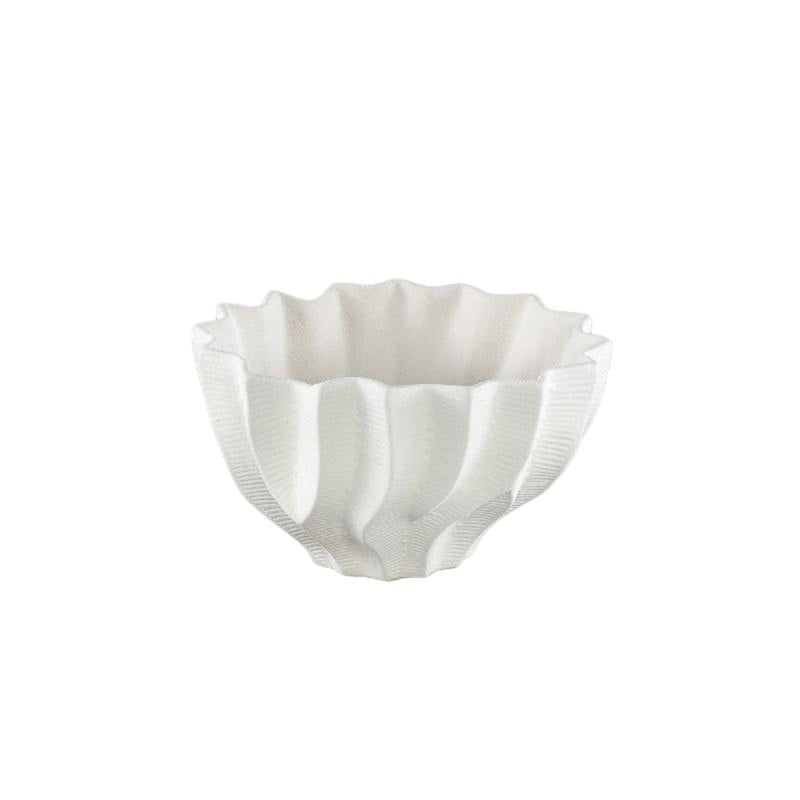 PTMD Bloempot Merc - 30x30x20 cm - Keramiek - Wit