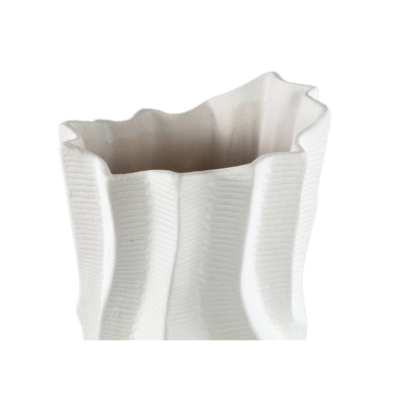 PTMD Bloempot Merc - 19x18x38 cm - Keramiek - Wit