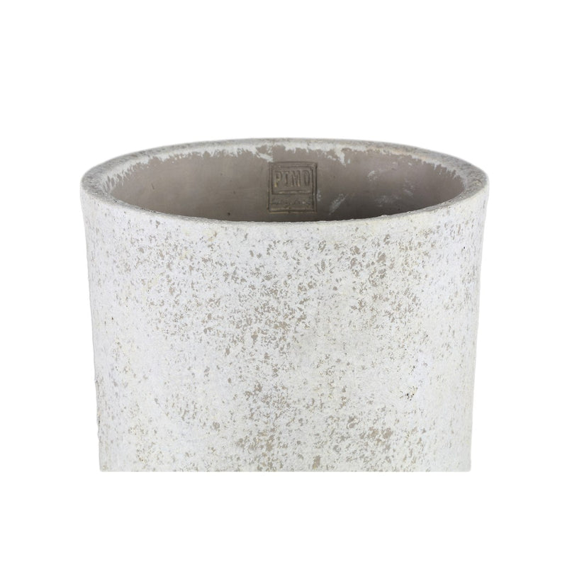 PTMD Bloempot Dorin - 24x24x55 cm - Cement - Wit