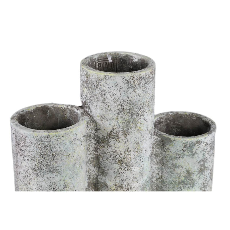 PTMD Bloempot Pipes - 27x10x35 cm - Cement - Blauw