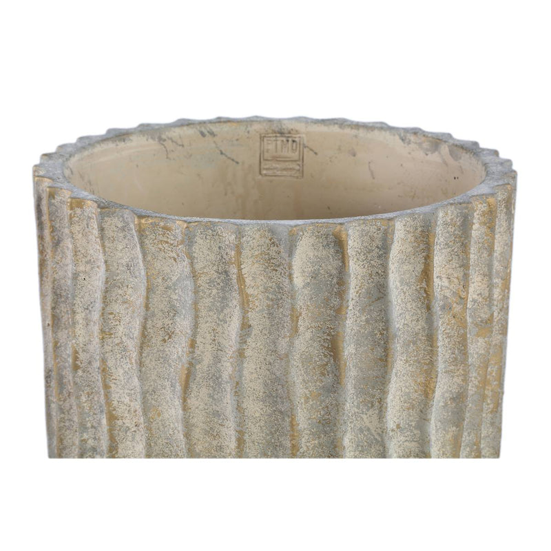 PTMD Bloempot Mitty - 40x40x40 cm - Cement - Bruin