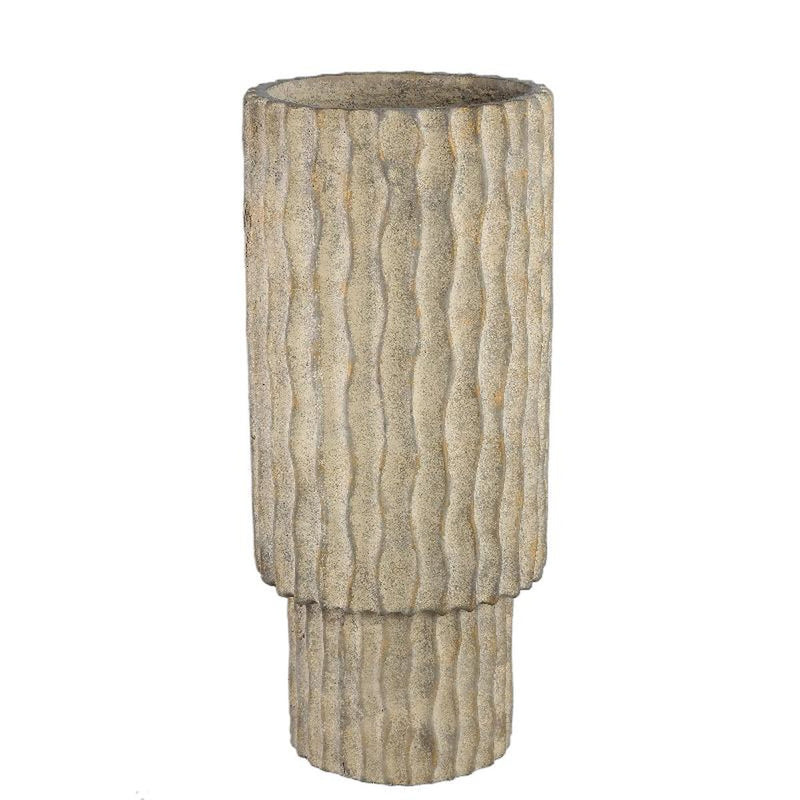 PTMD Bloempot Mitty - 31x31x70 cm - Cement - Bruin