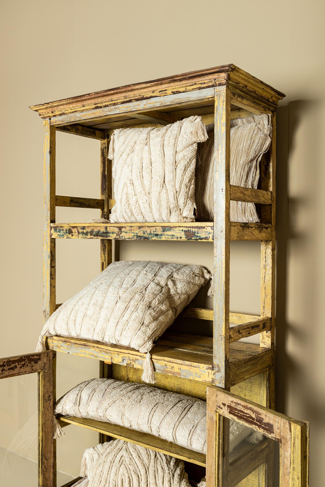 PTMD Senny Sierkussen - 60x3x60 cm - Fluweel - Beige