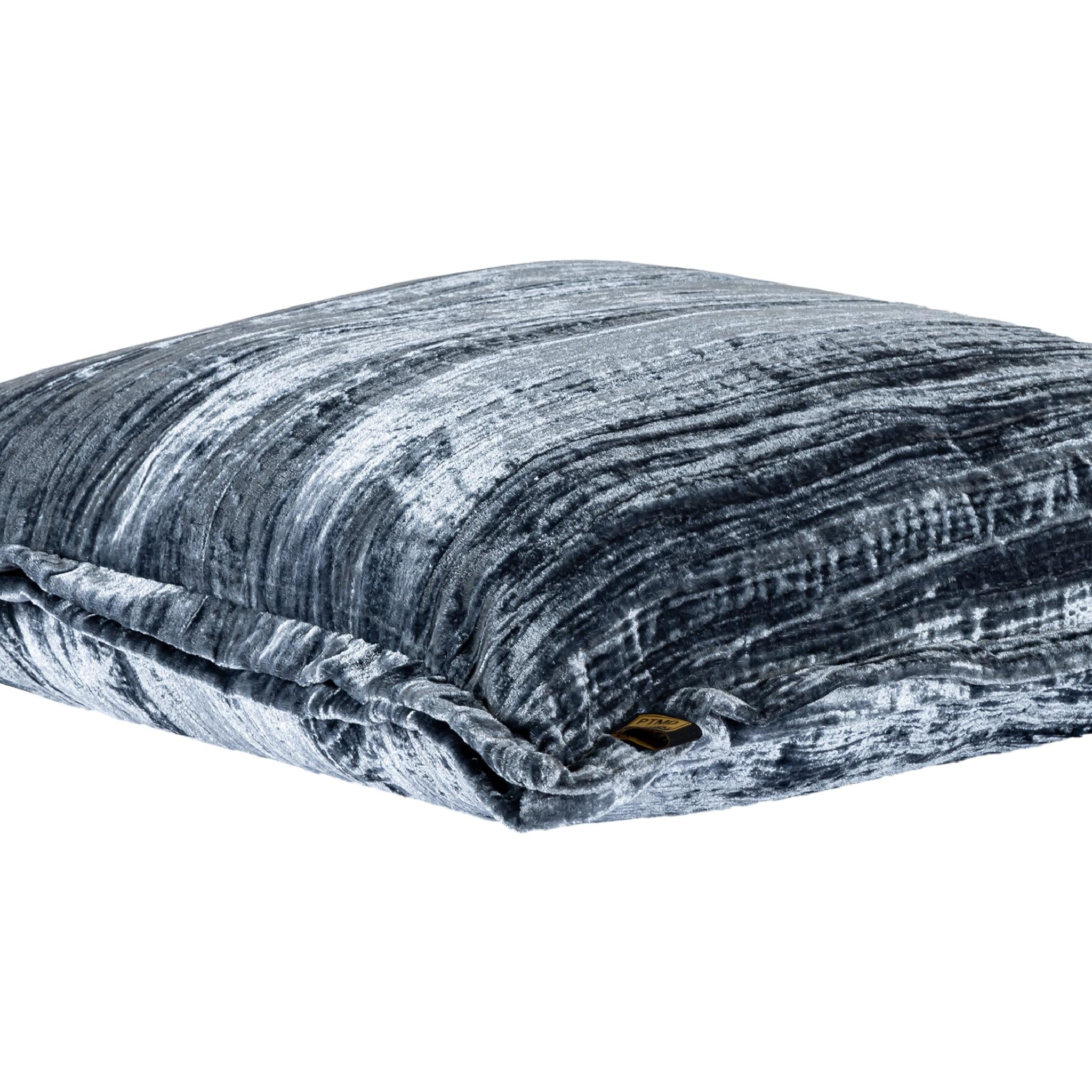 PTMD Senny Sierkussen - 60x3x60 cm - Fluweel - Blauw