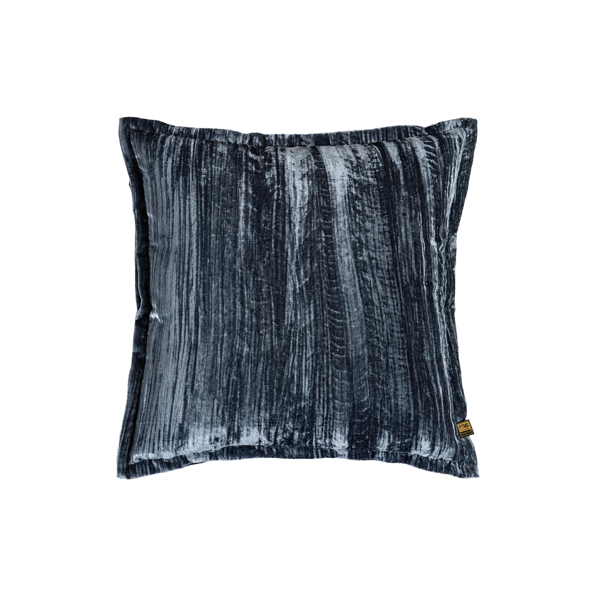 PTMD Senny Sierkussen - 60x3x60 cm - Fluweel - Blauw