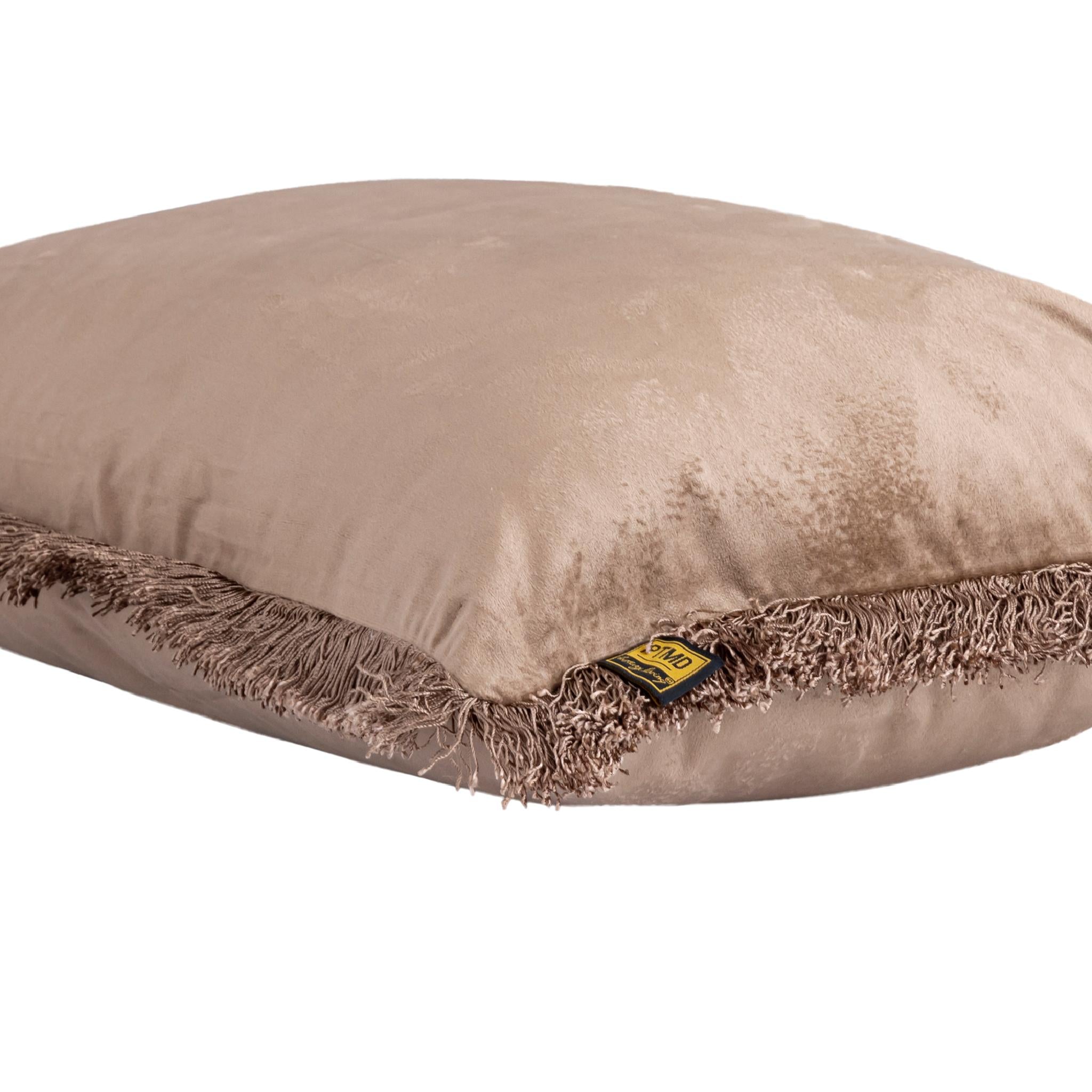 PTMD Nous Sierkussen - 60x3x40 cm - Fluweel - Taupe