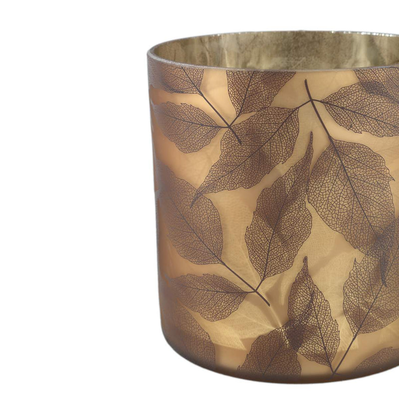 PTMD Windlicht Zoeh - 15x15x15 cm - Glas - Goud