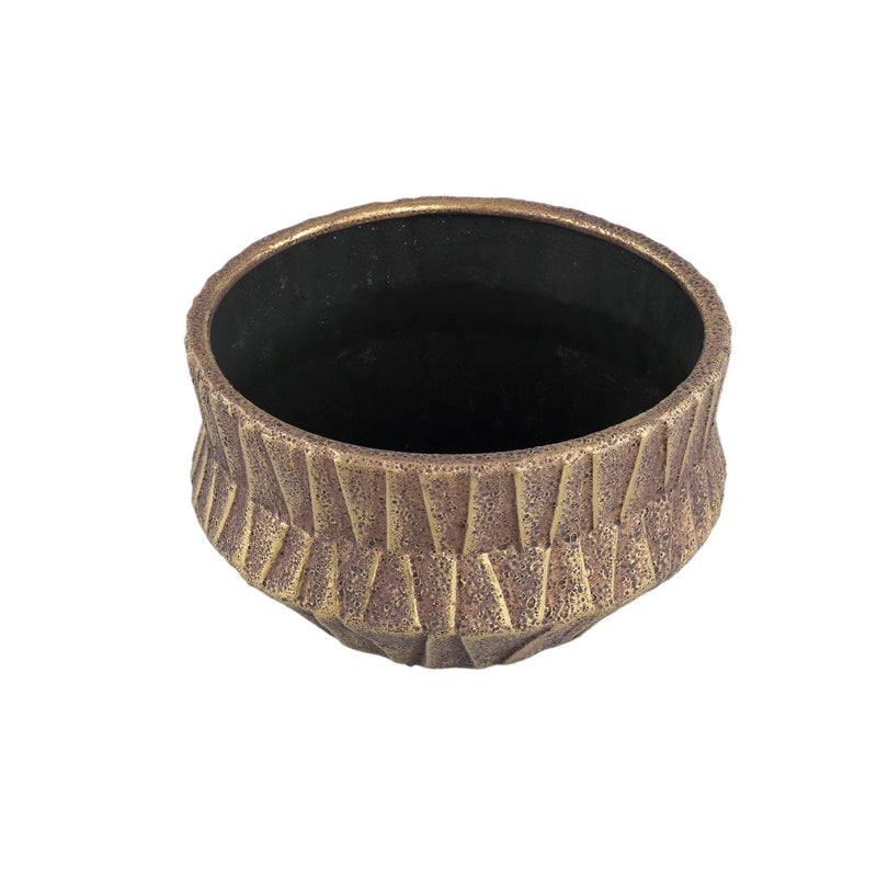 PTMD Bloempot Izra - 22x22x12 cm - Keramiek - Goud