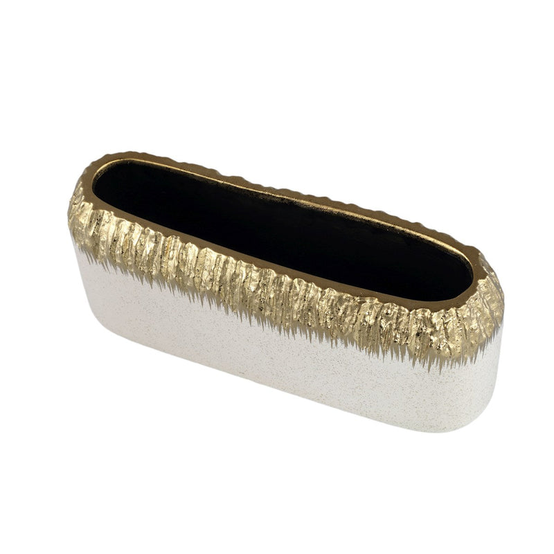 PTMD Bloempot Coira - 30x9x11 cm - Keramiek - Goud