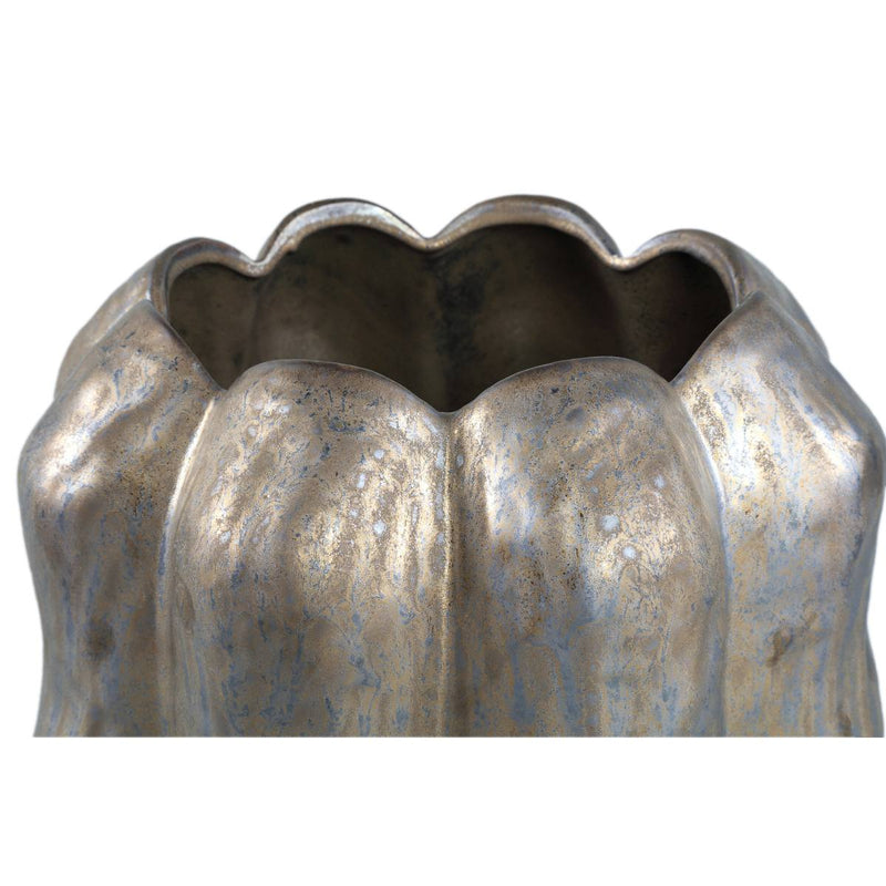PTMD Bloempot Seattle - 26x26x23 cm - Keramiek - Brons