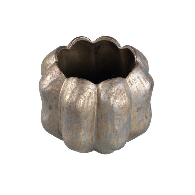 PTMD Bloempot Seattle - 26x26x23 cm - Keramiek - Brons