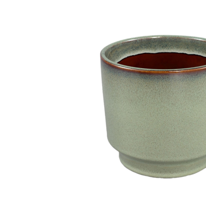 PTMD Bloempot Romaya - 17x17x16 cm - Keramiek - Groen