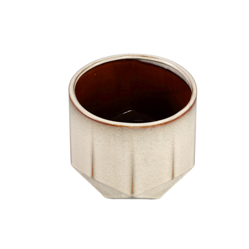 PTMD Bloempot Kaima - 18x18x16 cm - Keramiek - Creme