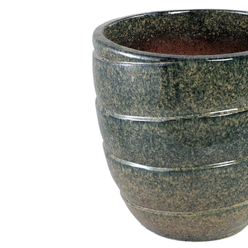 PTMD Bloempot Brennen - 43x43x44 cm - Keramiek - Groen - Set van 3
