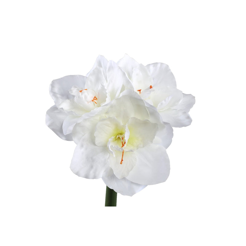 PTMD Kunstbloem Amaryllis - 17x38x75 cm - Kunststof - Wit