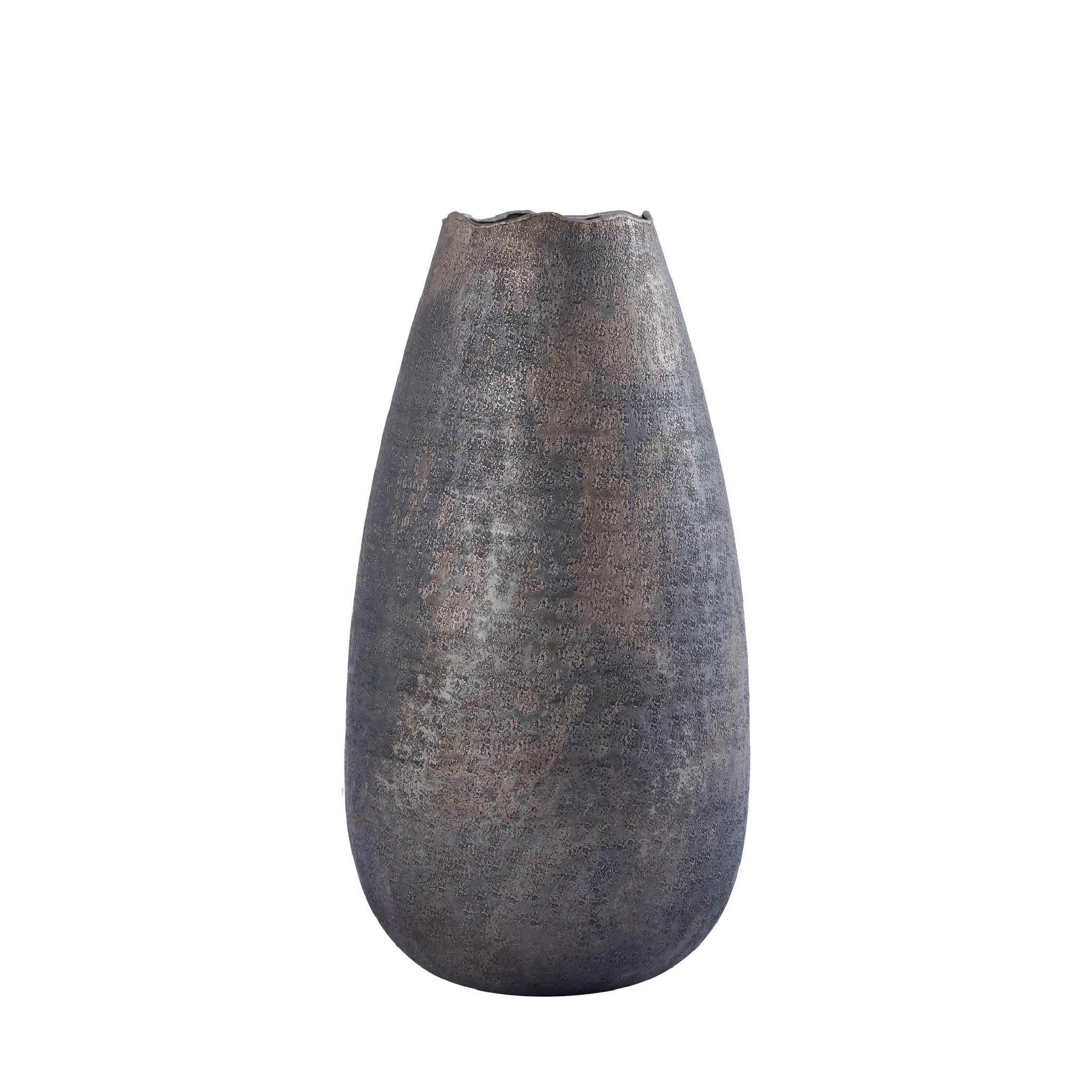 PTMD Semin Bloempot - 21x21x38 cm - Aluminium - Zilver