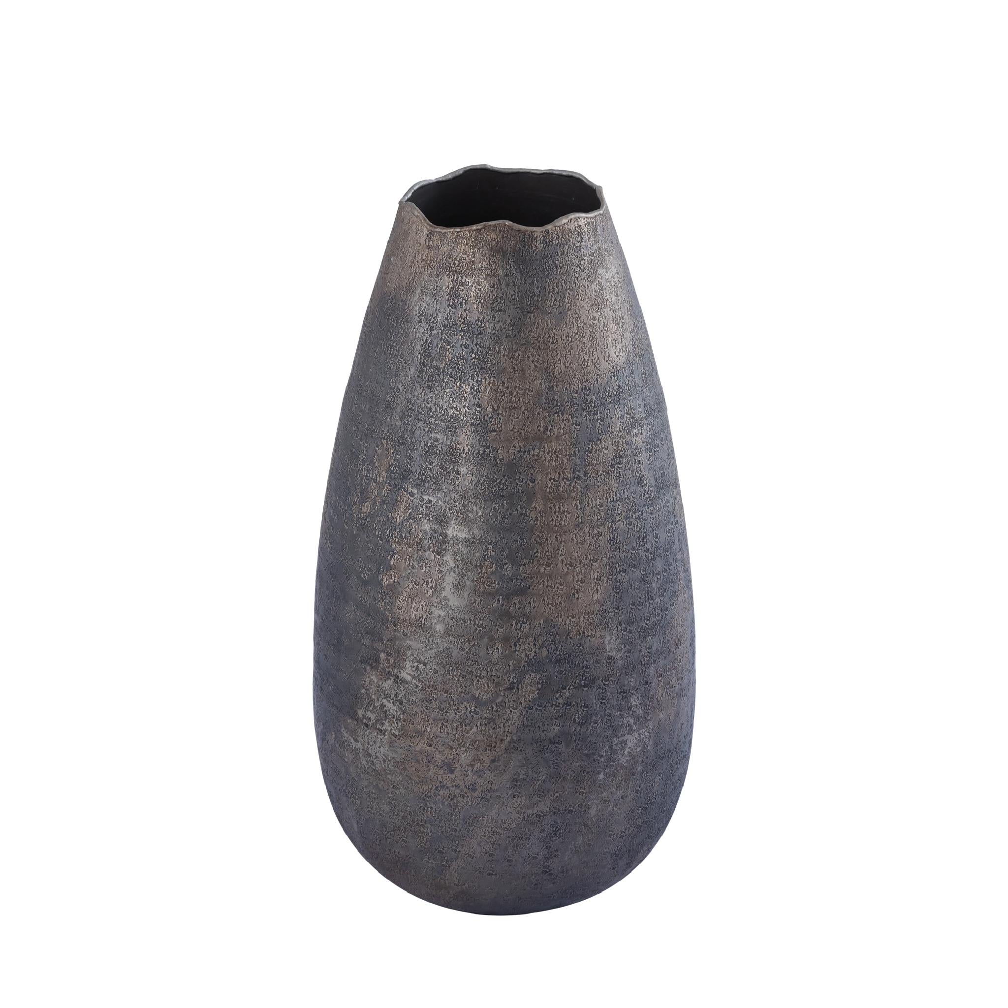 PTMD Semin Bloempot - 21x21x38 cm - Aluminium - Zilver