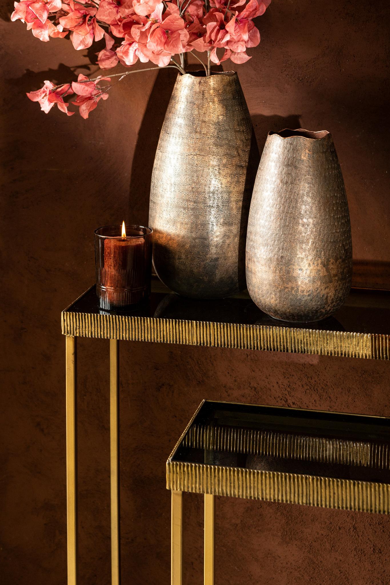 PTMD Semin Bloempot - 21x21x38 cm - Aluminium - Zilver