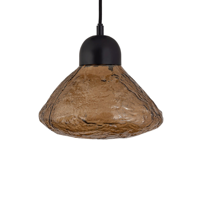 PTMD Hanglamp Anna - 50x50x140 cm - Glas - Bruin
