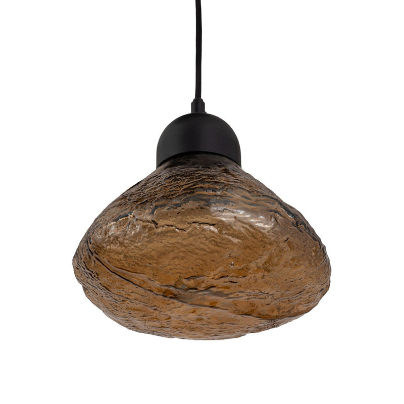PTMD Hanglamp Anna - 50x50x140 cm - Glas - Bruin