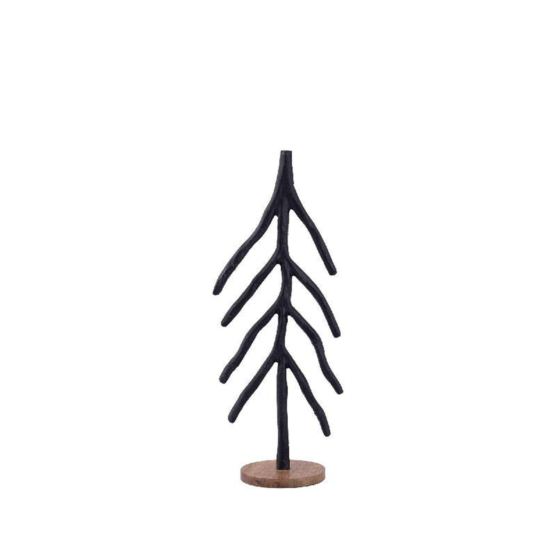 PTMD Kerstversiering Boom Carden - 16x10x40 cm - Hout - Zwart