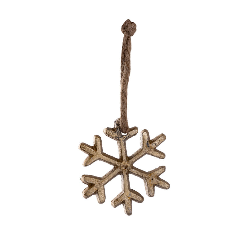 PTMD Kerstversiering Sneeuwvlok Myrcella - 10x10x11 cm - Goud