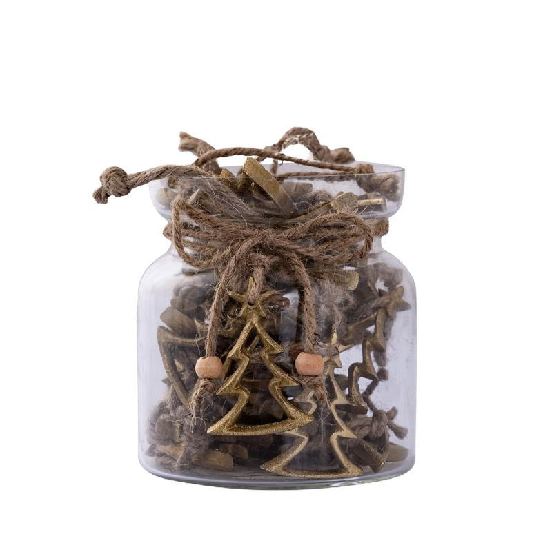 PTMD Kerstversiering Boom Myrcella - 10x10x11 cm - Aluminium - Goud