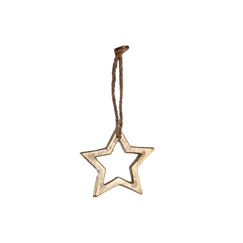 PTMD Kerstversiering Ster Myrcella - 10x10x11 cm - Aluminium - Goud