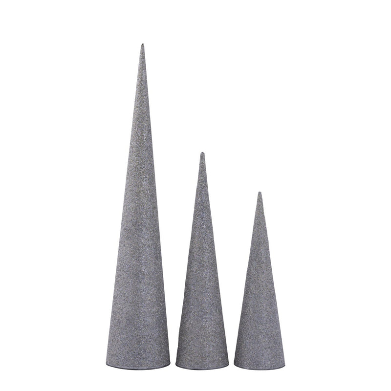 PTMD Kerstversiering Boom Tahani - 15x15x76 cm - Ijzer - Zilver