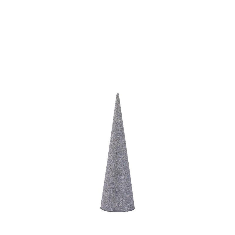 PTMD Kerstversiering Boom Tahani - 11x11x41 cm - Ijzer - Zilver