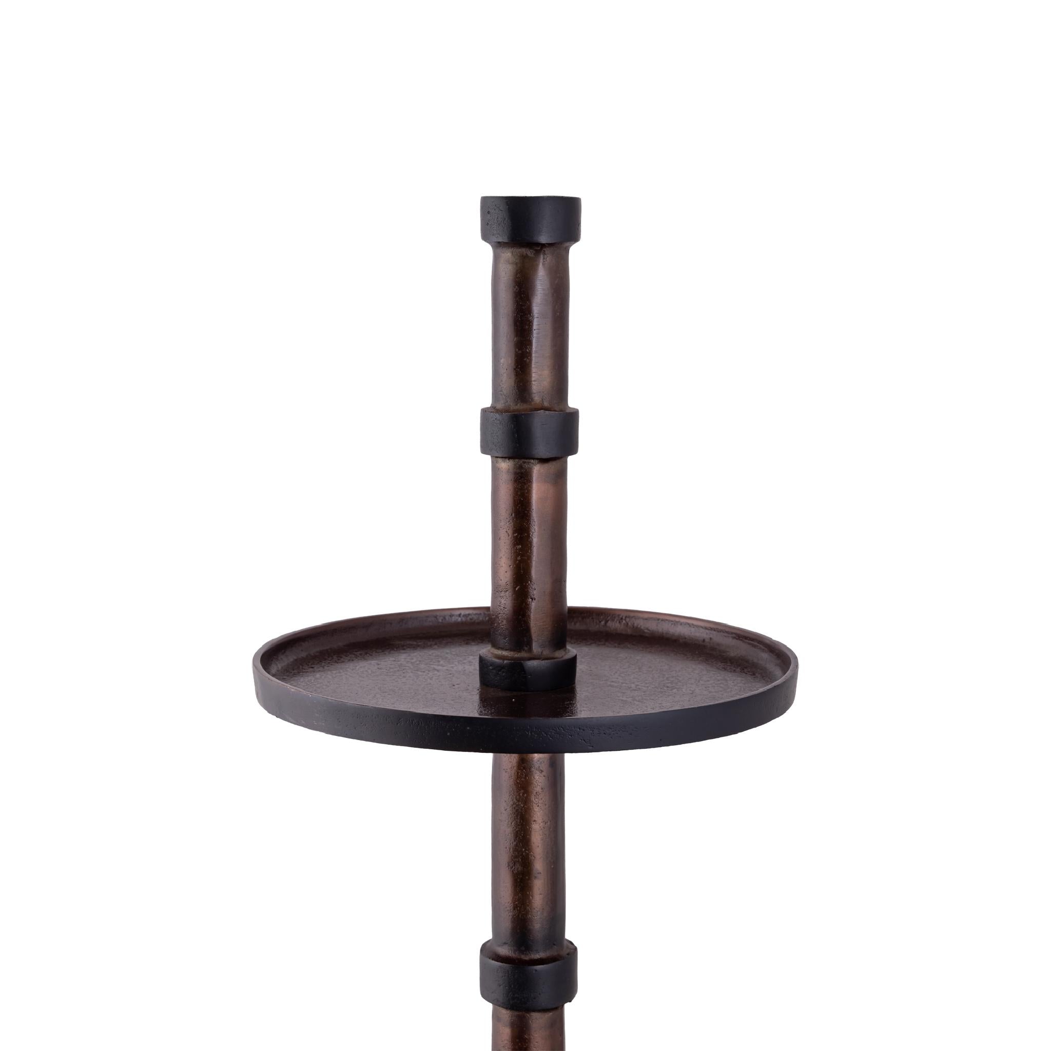 PTMD Etagere Glinda - 57x57x135 cm - Aluminium - Koper