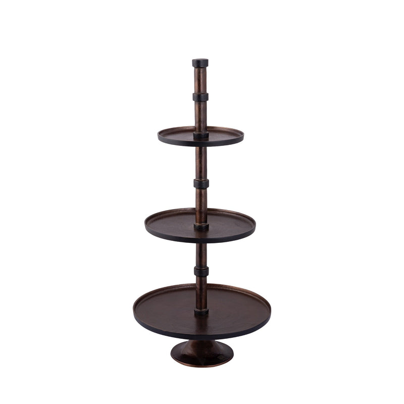 PTMD Etagere Glinda - 49x49x103 cm - Aluminium - Koper