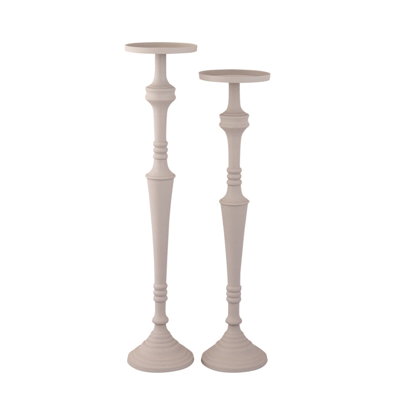 PTMD Kandelaar Helen - 21x21x96 cm - Aluminium - Beige