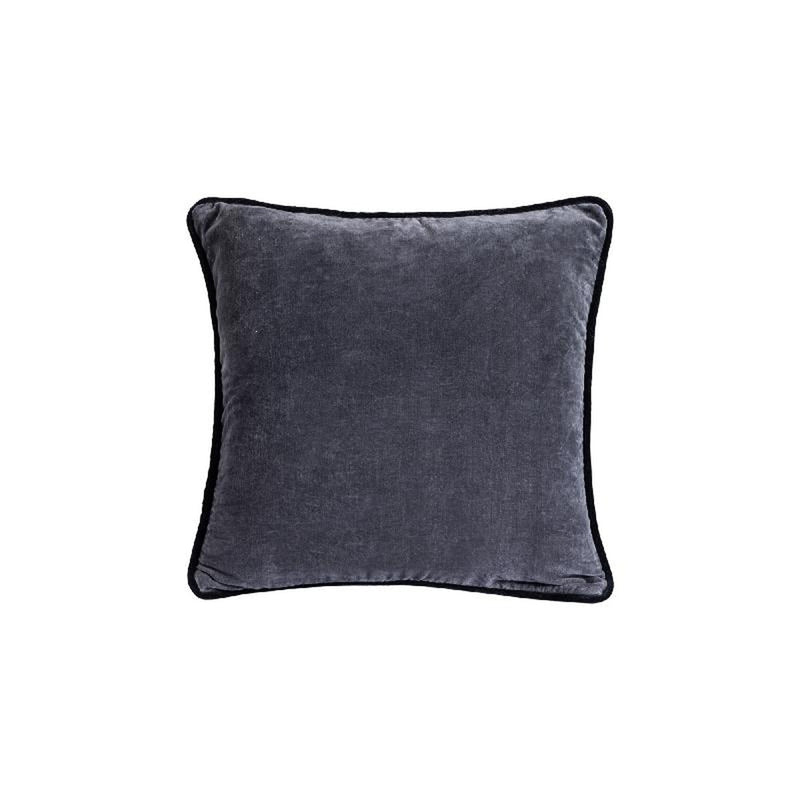PTMD Sierkussen Nasim - 45x45x10 cm - Katoen - Grijs