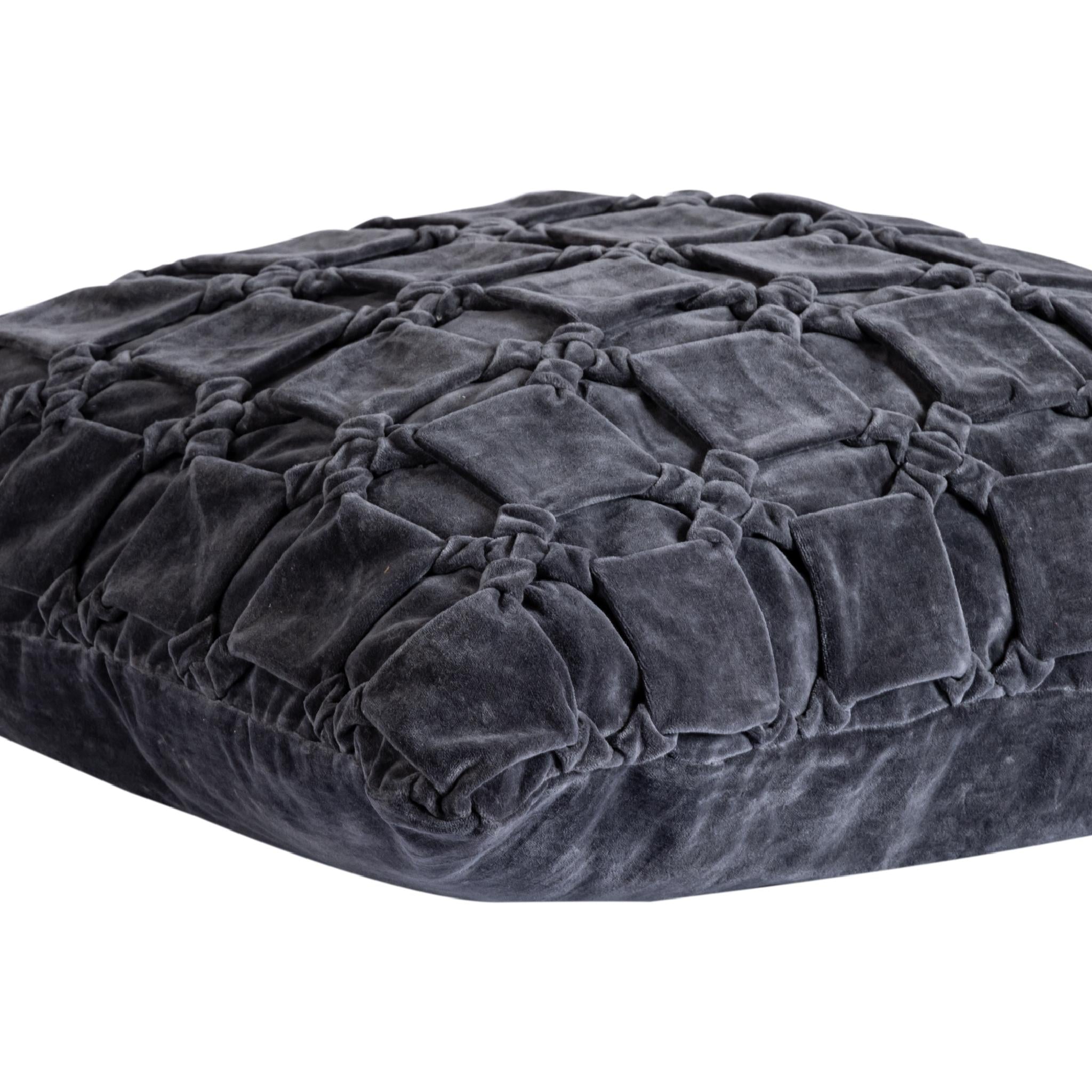 PTMD Sierkussen Nasim L - 60x60x10 cm - Katoen - Grijs