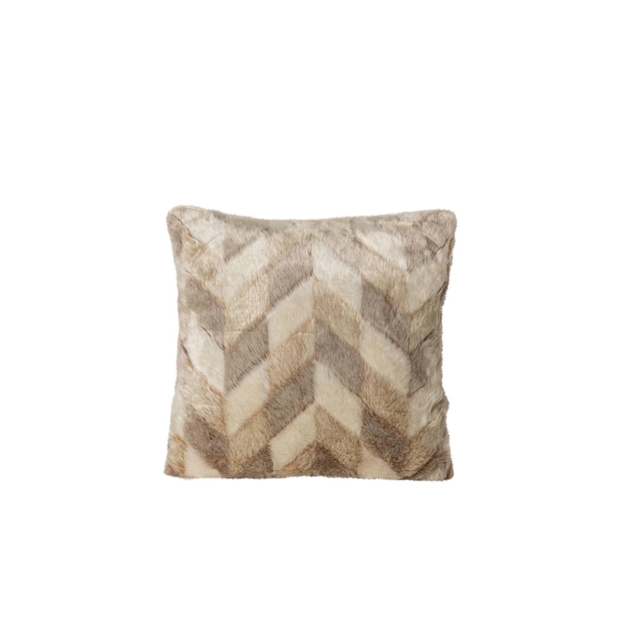 PTMD Kathleen Sierkussen - 45x10x45 cm - Imitatie Bont - Creme