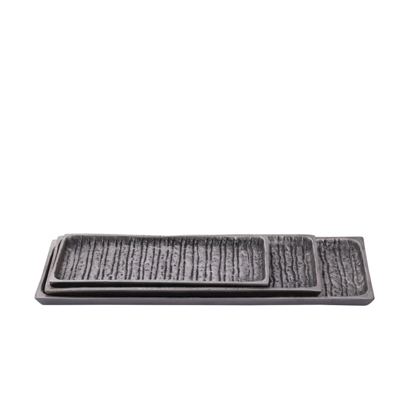 PTMD Schaal Grail - 30x12x1 cm - Aluminium - Zilver