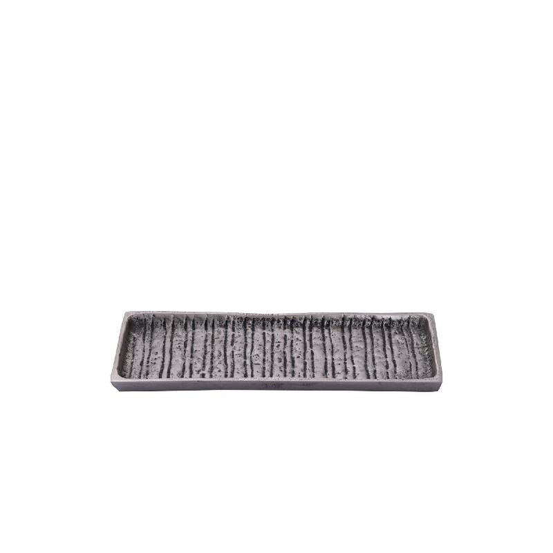 PTMD Schaal Grail - 30x12x1 cm - Aluminium - Zilver