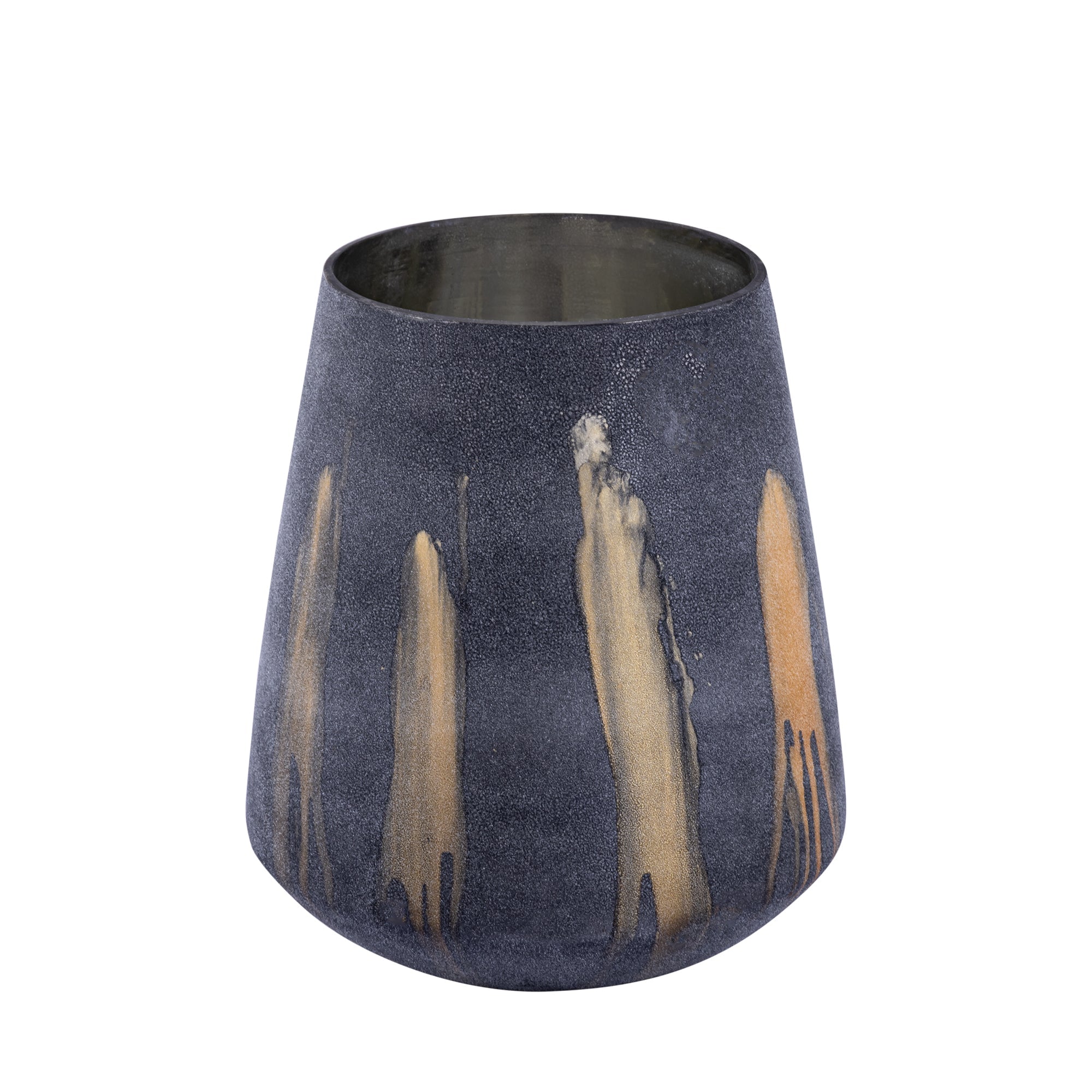 PTMD Windlicht Randall - 27x27x31 cm - Glas - Zwart