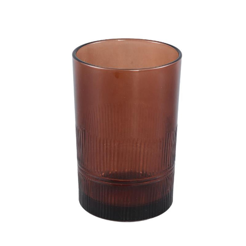 PTMD Windlicht Yousra - 12x12x18 cm - Glas - Koper