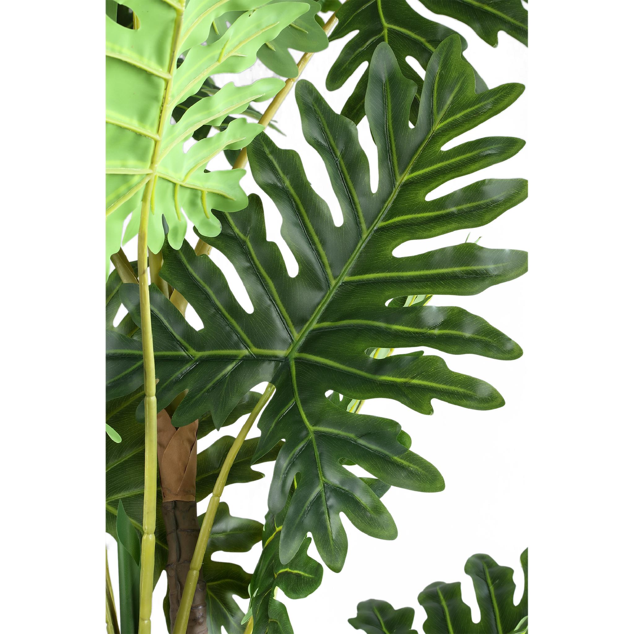 PTMD Kunstplant Philodendron - 80x65x170 cm - Plastic - Zwart
