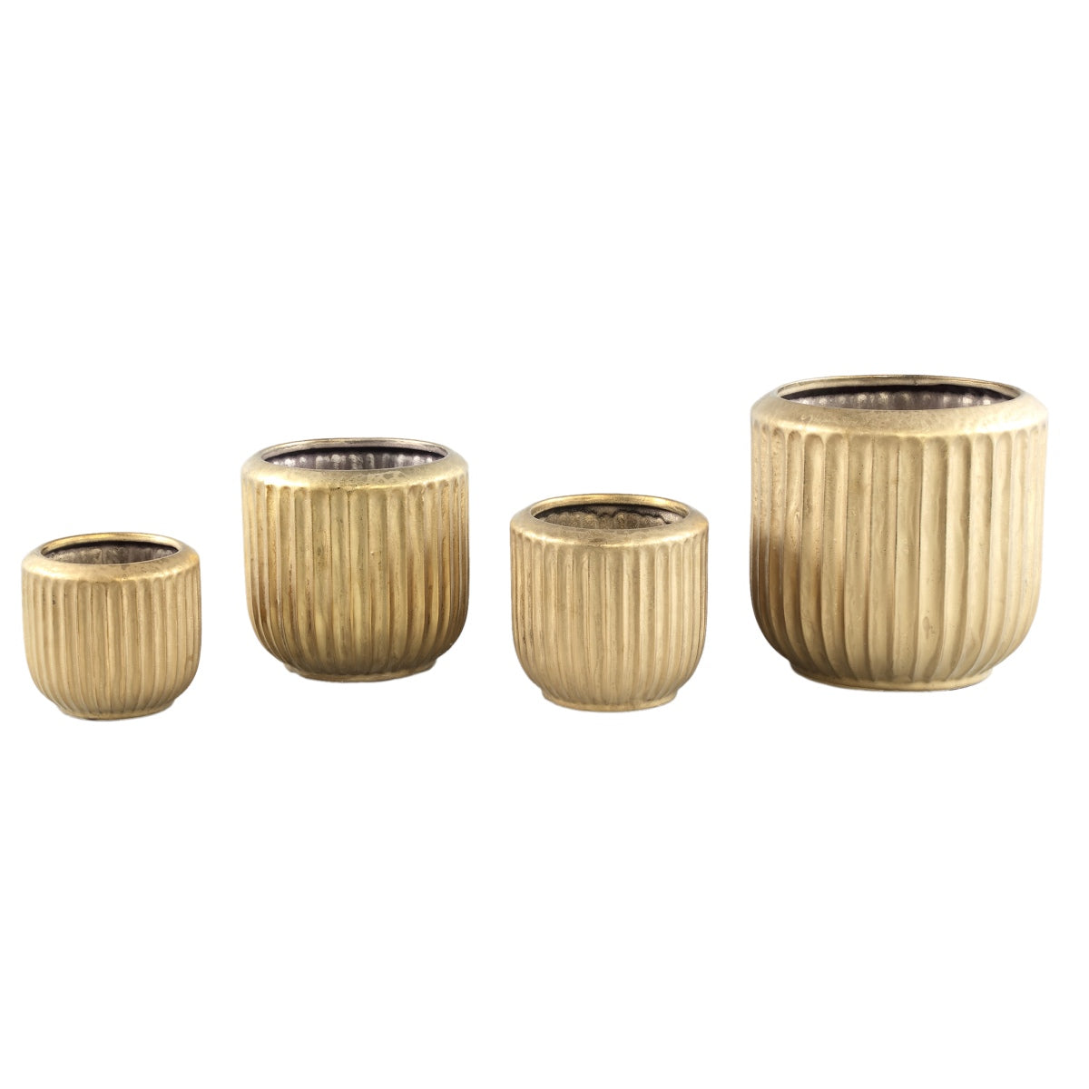 PTMD Bloempot Harris - 17x17x17 cm - Keramiek - Goud