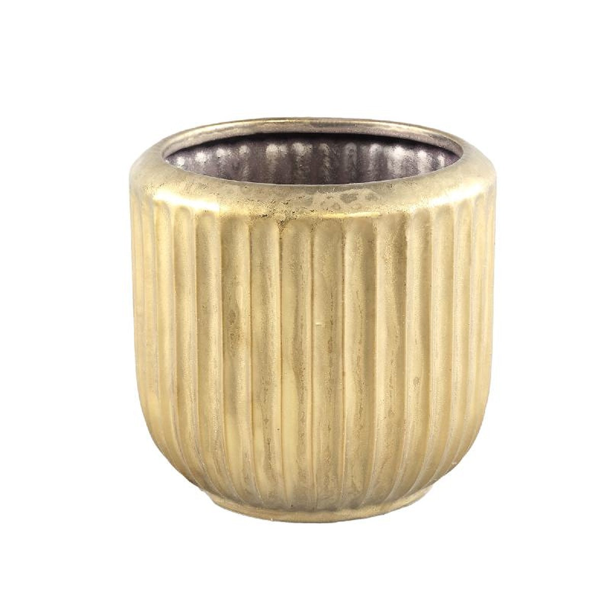 PTMD Bloempot Harris - 17x17x17 cm - Keramiek - Goud