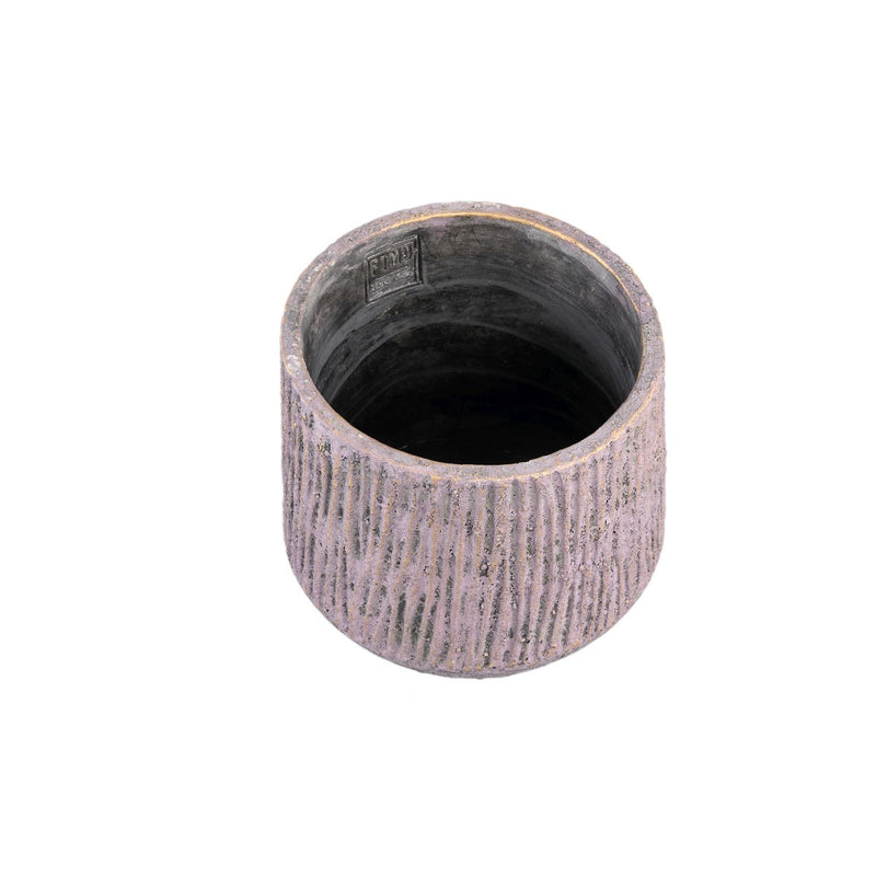 PTMD Bloempot Holden - 21x21x17 cm - Cement - Goud